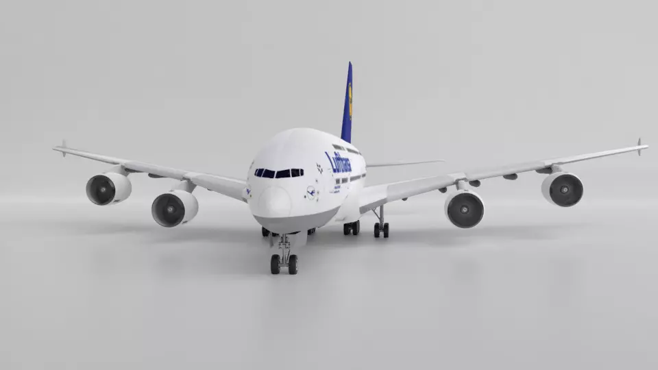Airbus 380 -Lufthansa Free 3D model