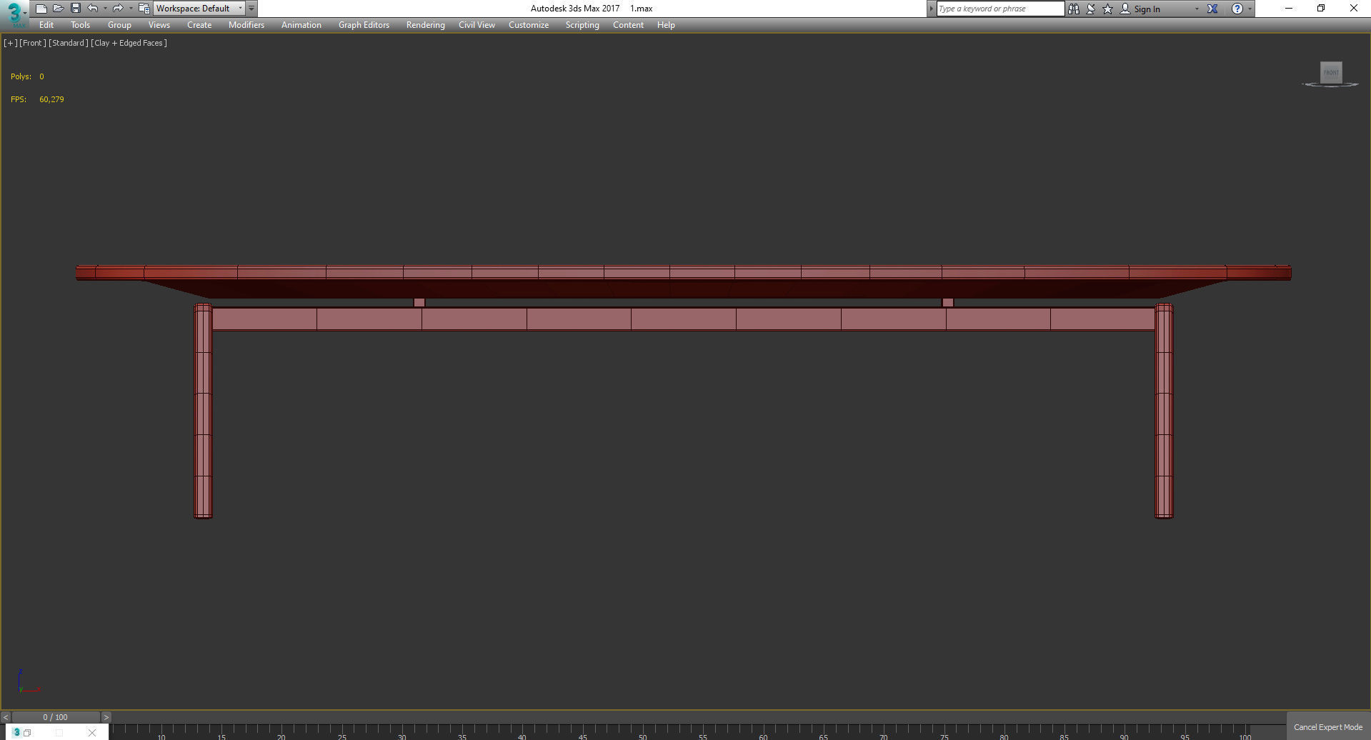 Meroni Colzani MONFORTE RECTANGULAR COFFEE TABLE Low-poly 3D model_2