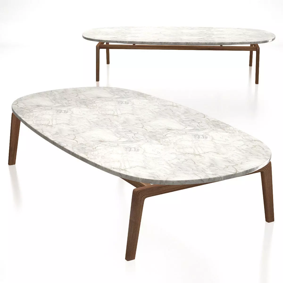 Meroni Colzani MONFORTE RECTANGULAR COFFEE TABLE Low-poly 3D model_0