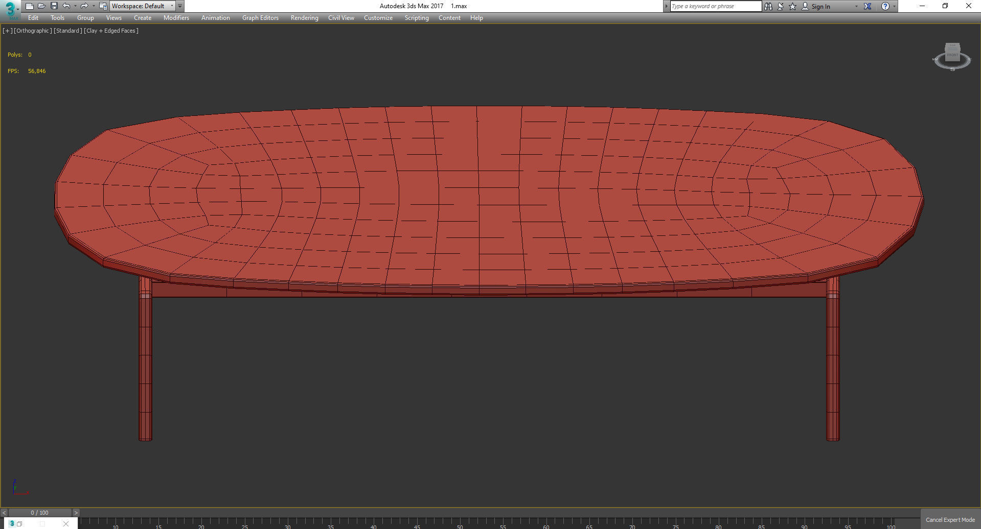 Meroni Colzani MONFORTE RECTANGULAR COFFEE TABLE Low-poly 3D model_3