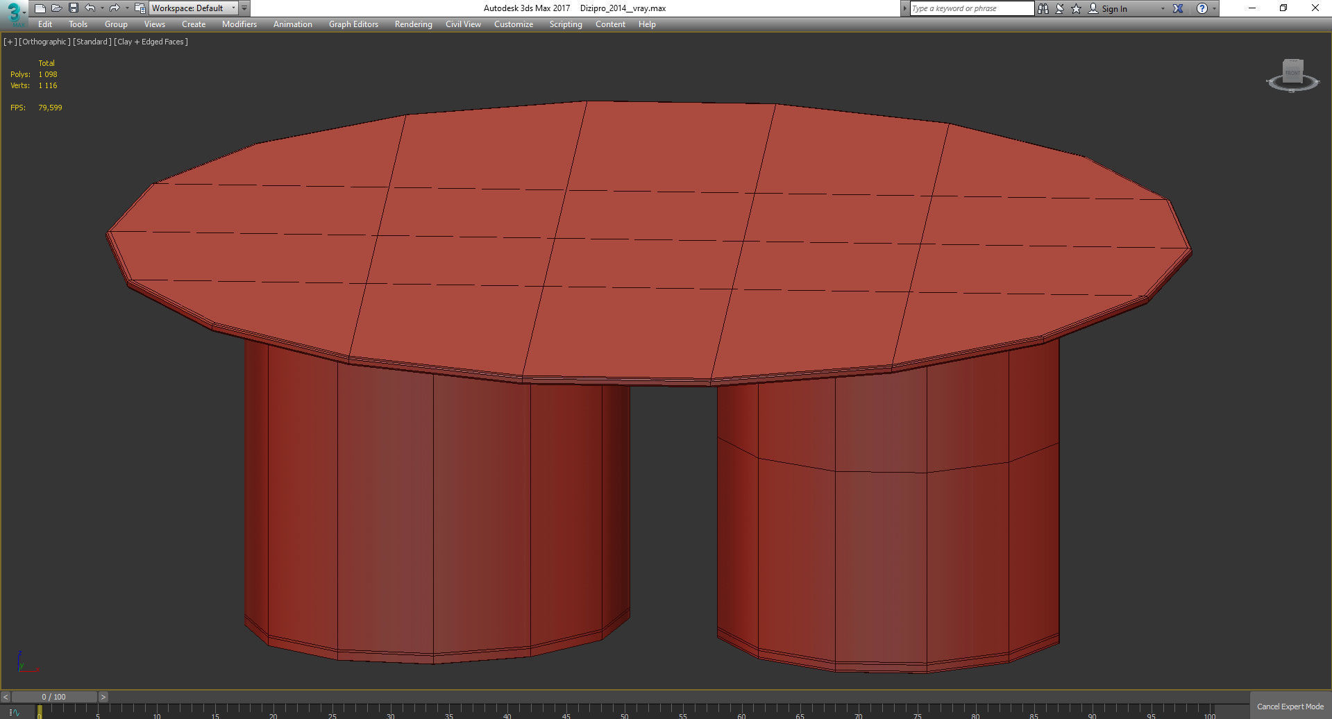 Da A I-TUBE LARGE COFFEE TABLE Low-poly 3D model_3