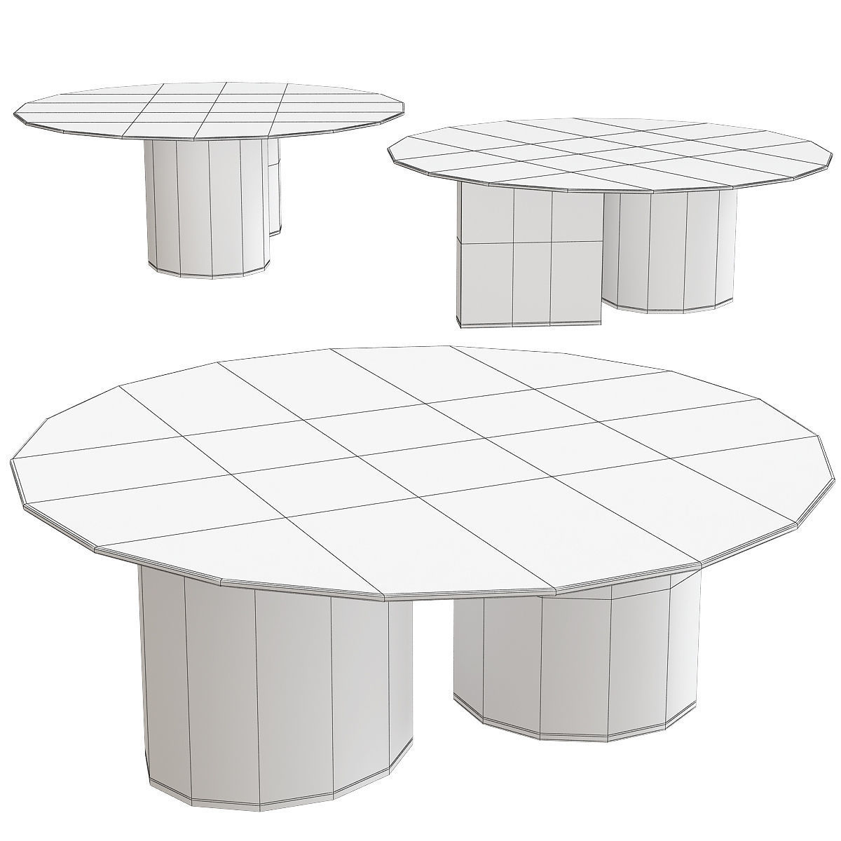 Da A I-TUBE LARGE COFFEE TABLE Low-poly 3D model_1