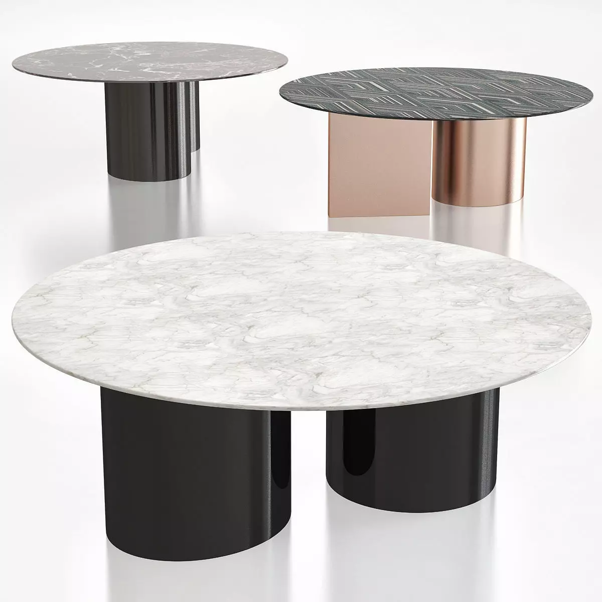 Da A I-TUBE LARGE COFFEE TABLE Low-poly 3D model_0