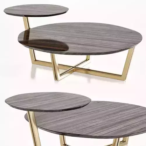 Bamax POESIA DOUBLE COFFEE TABLE 3d model