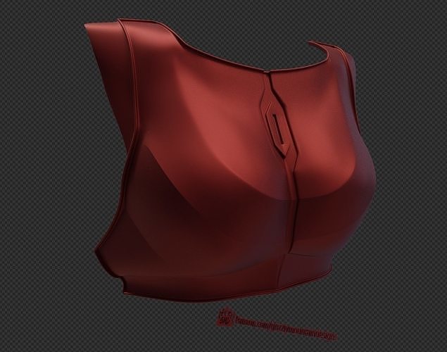 Female Mandalorian Chest armor plate armorer based 3D print model