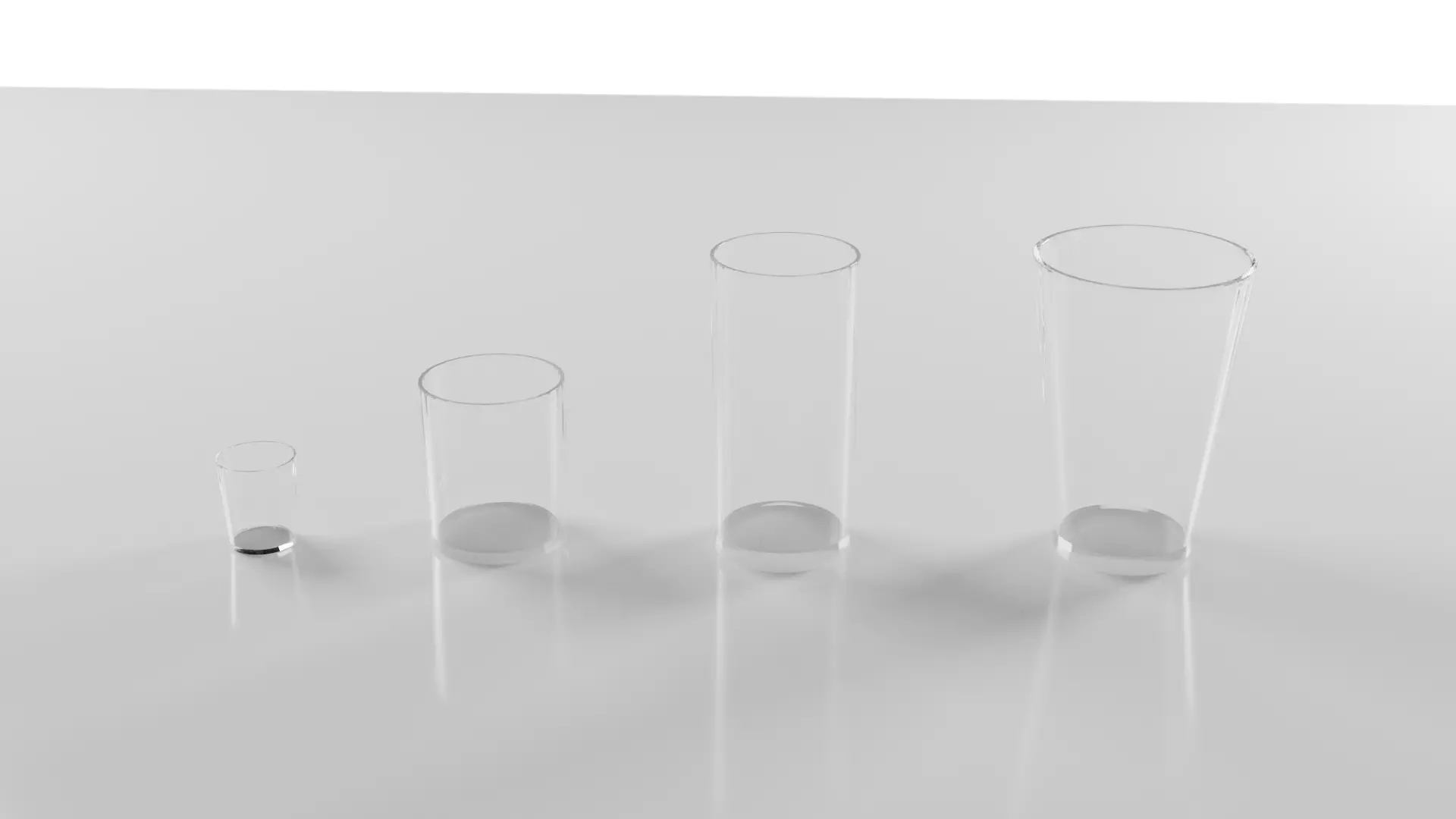 Collection of Glass Assets Low-poly 3D model_0