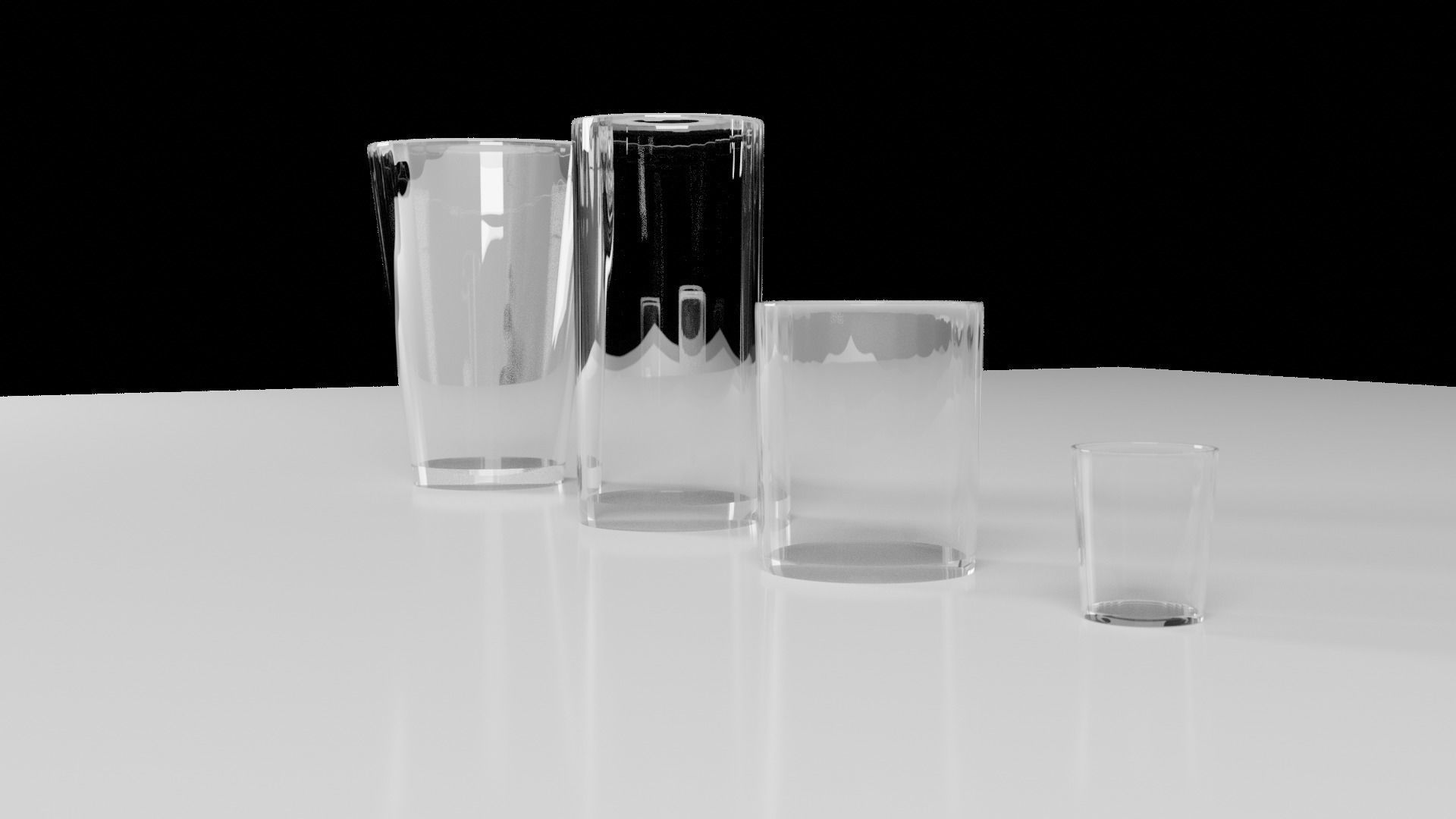 Collection of Glass Assets Low-poly 3D model_2