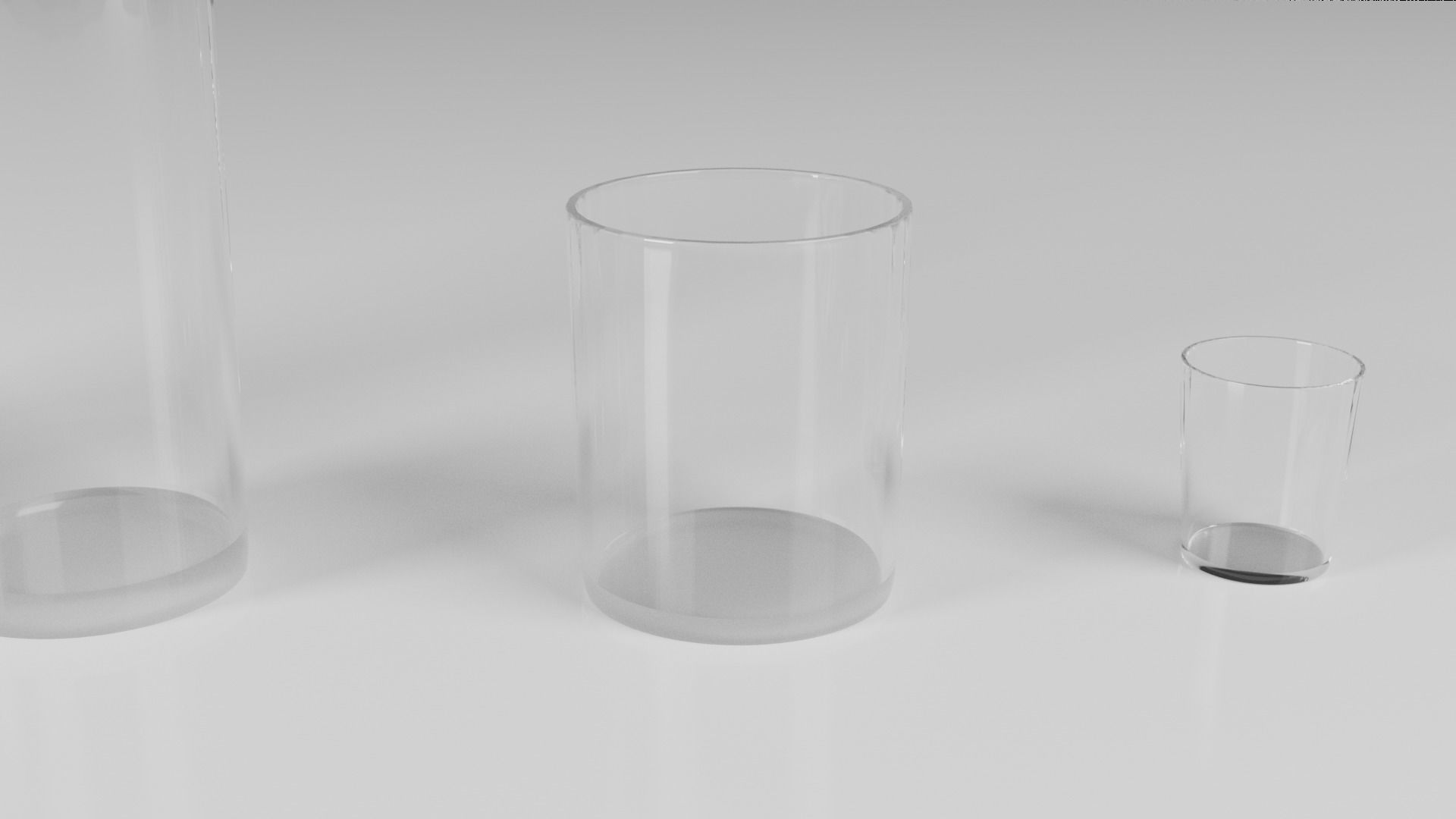 Collection of Glass Assets Low-poly 3D model_5