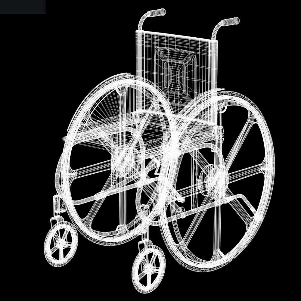 Wheelchair 3D model_6