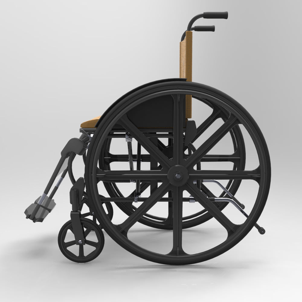 Wheelchair 3D model_2