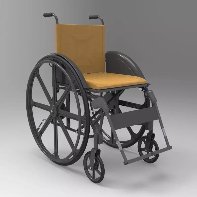Wheelchair 3D model_0
