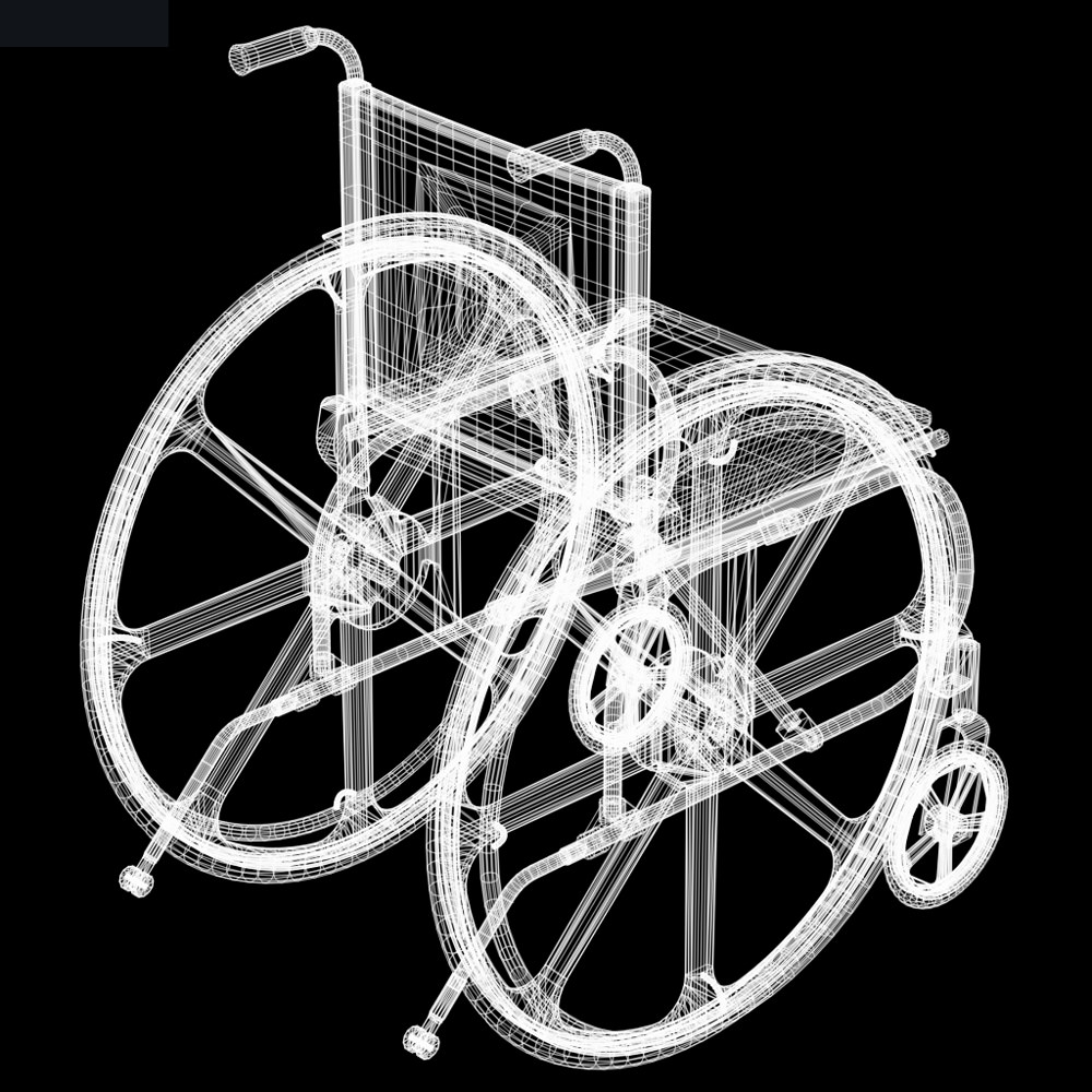 Wheelchair 3D model_7