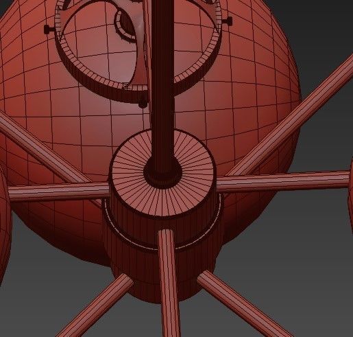 Bistro Globe Clear Glass Chandelier 3D model_3