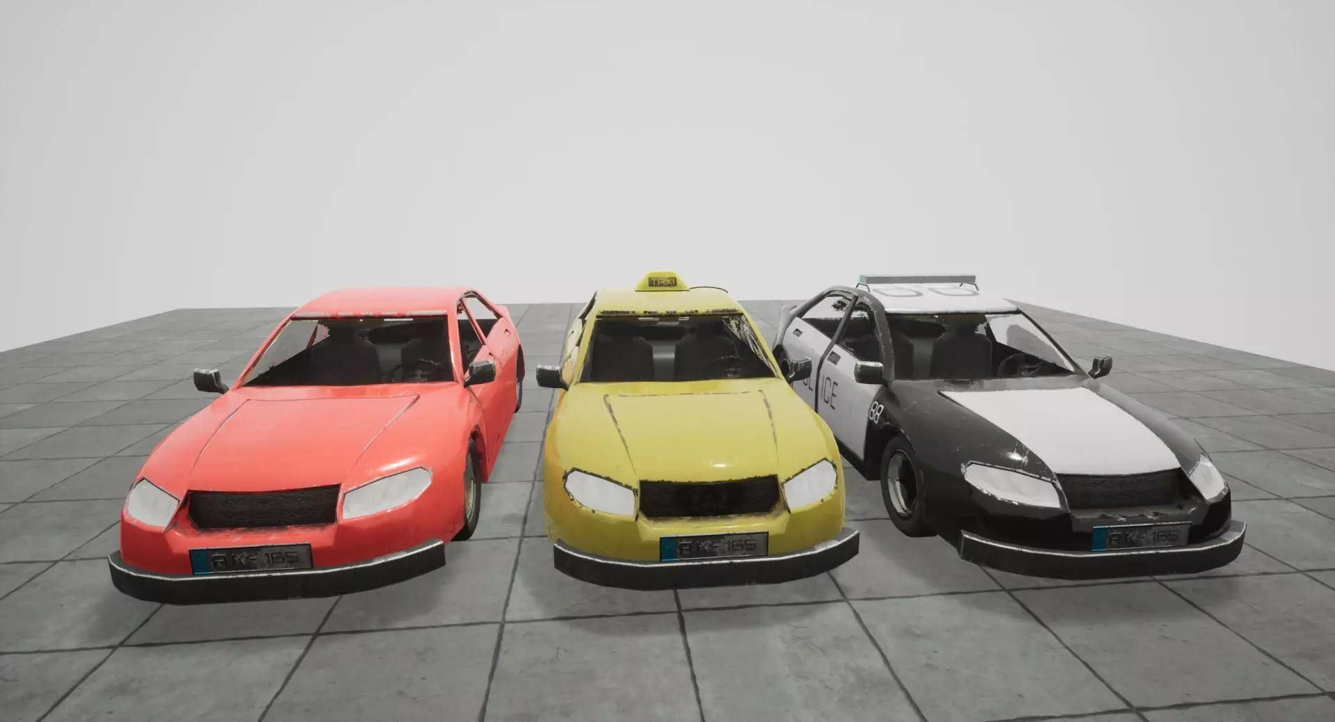 Game Ready Cars pack Low-poly 3D model