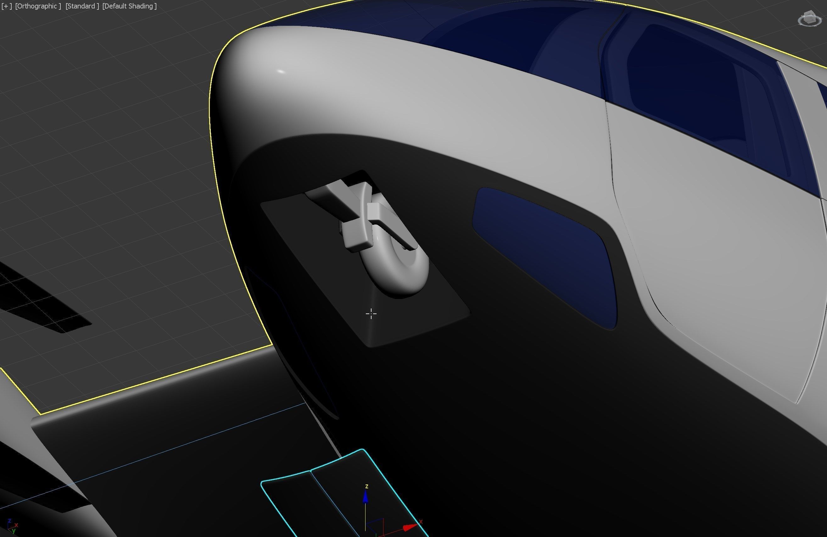 hyundai uber fly taxi concept  rigged  animated  high poly  3D model_6