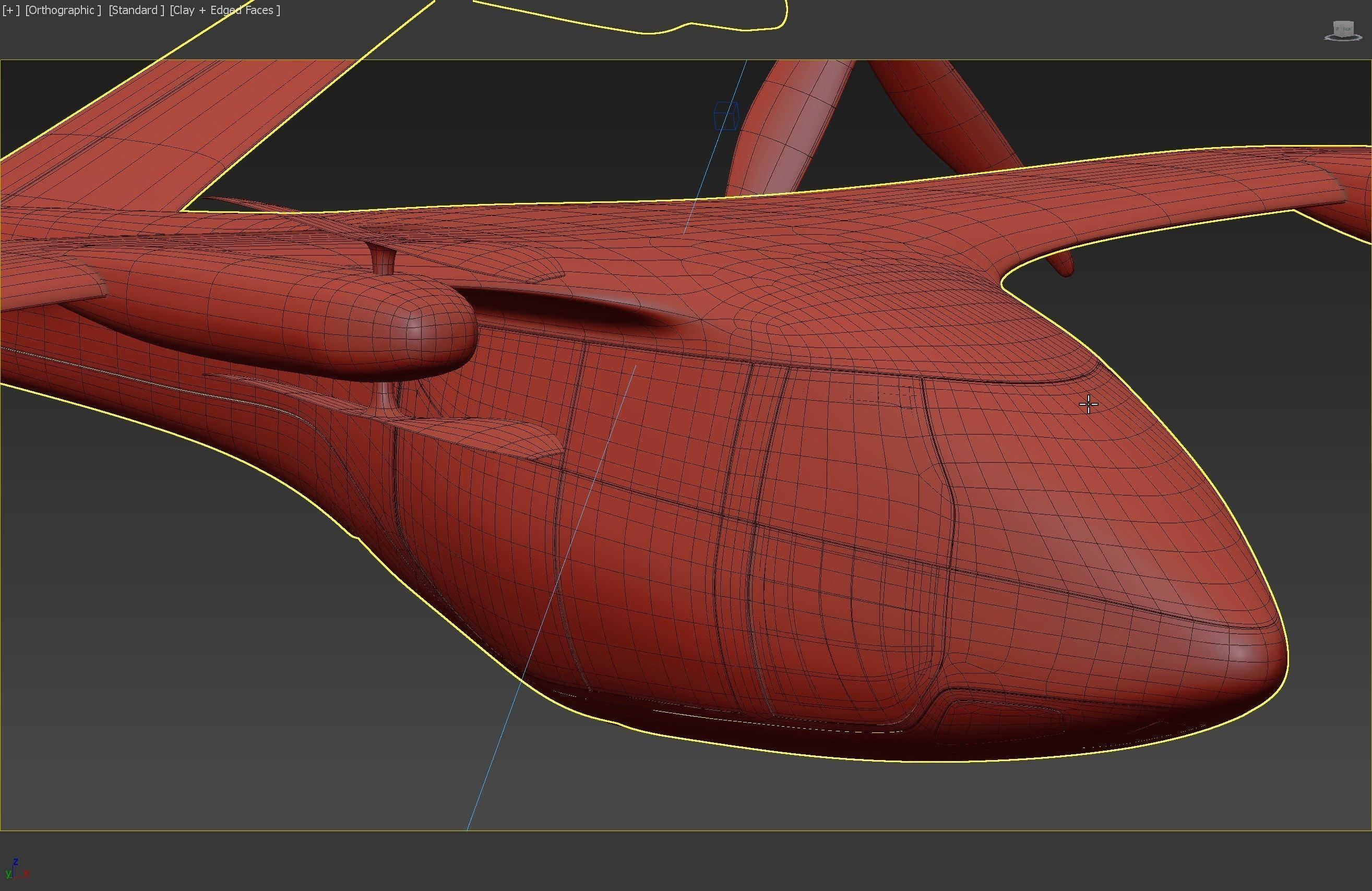 hyundai uber fly taxi concept  rigged  animated  high poly  3D model_8