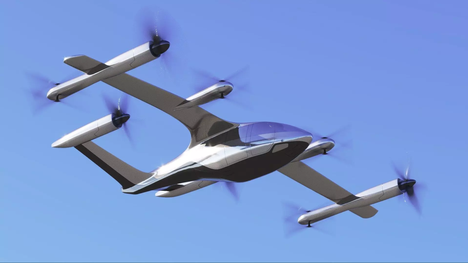 hyundai uber fly taxi concept  rigged  animated  high poly  3D model_0