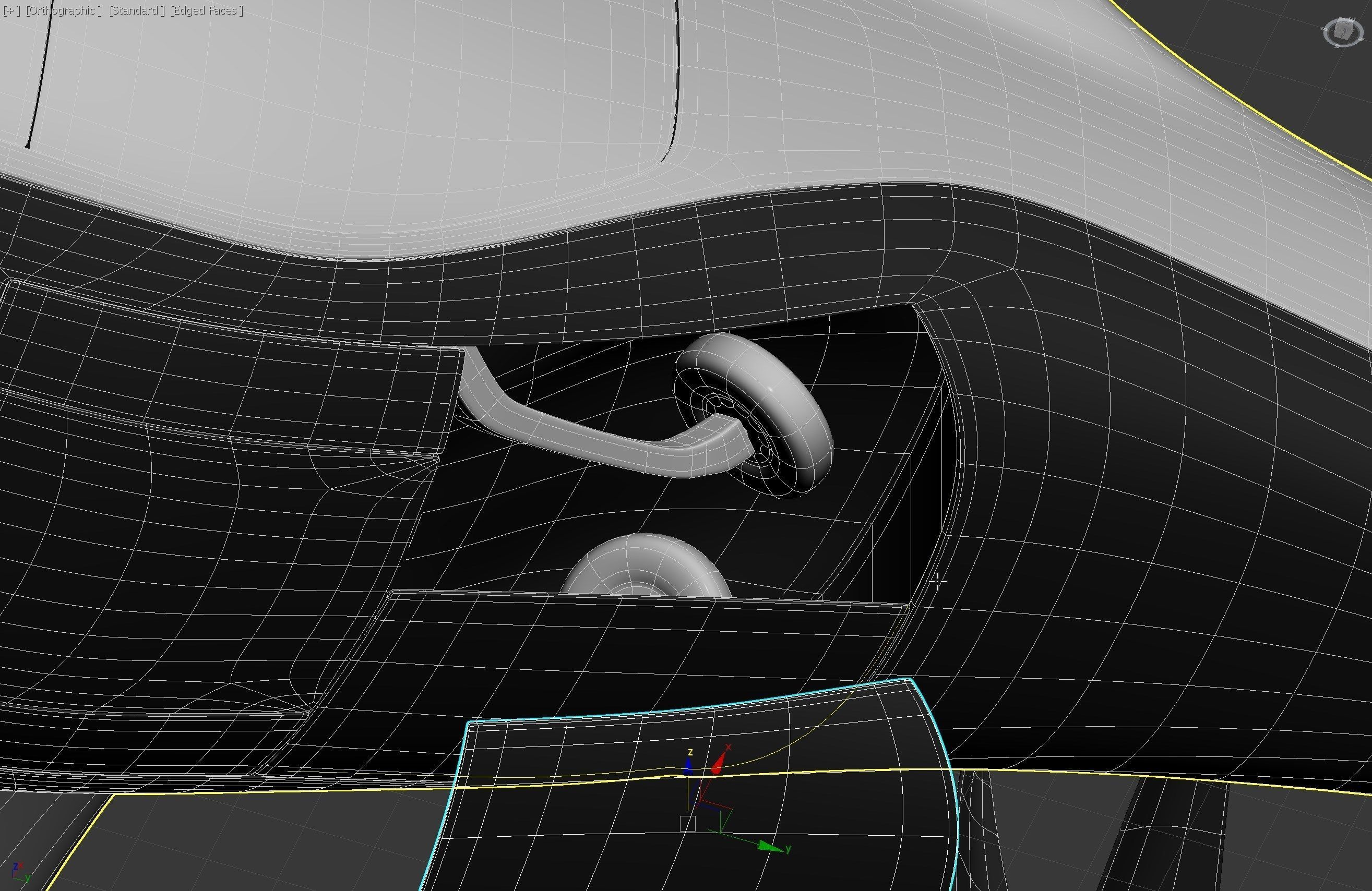 hyundai uber fly taxi concept  rigged  animated  high poly  3D model_10