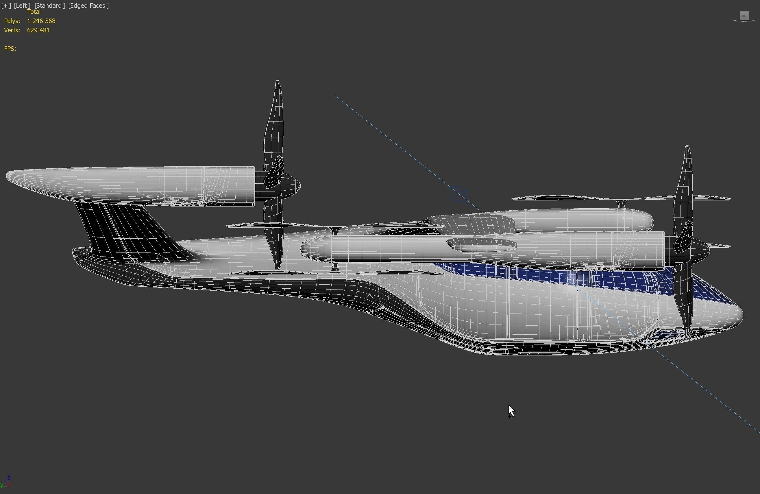 hyundai uber fly taxi concept  rigged  animated  high poly  3D model_9