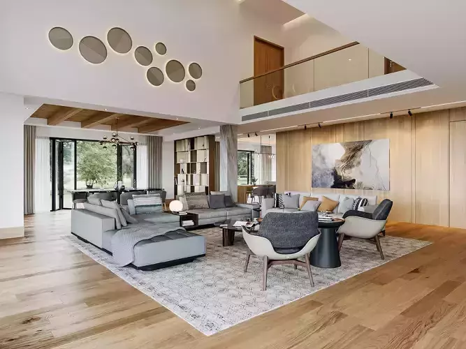 Modern interior 3d scene model