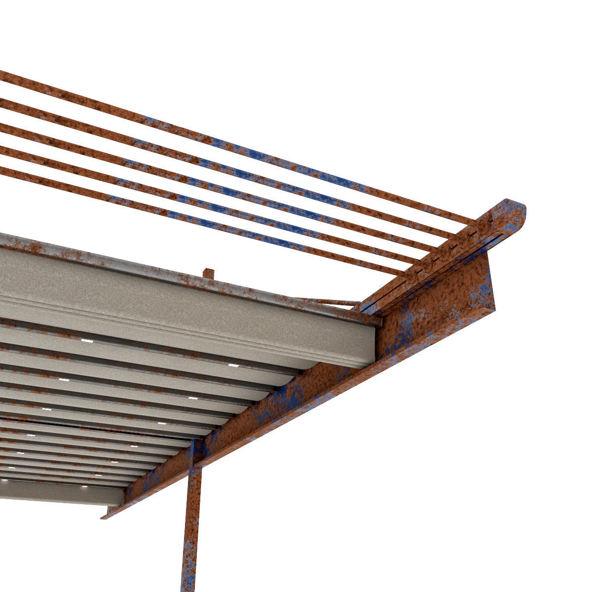 Motorized Pergola 1a Worn 3 3D model_24