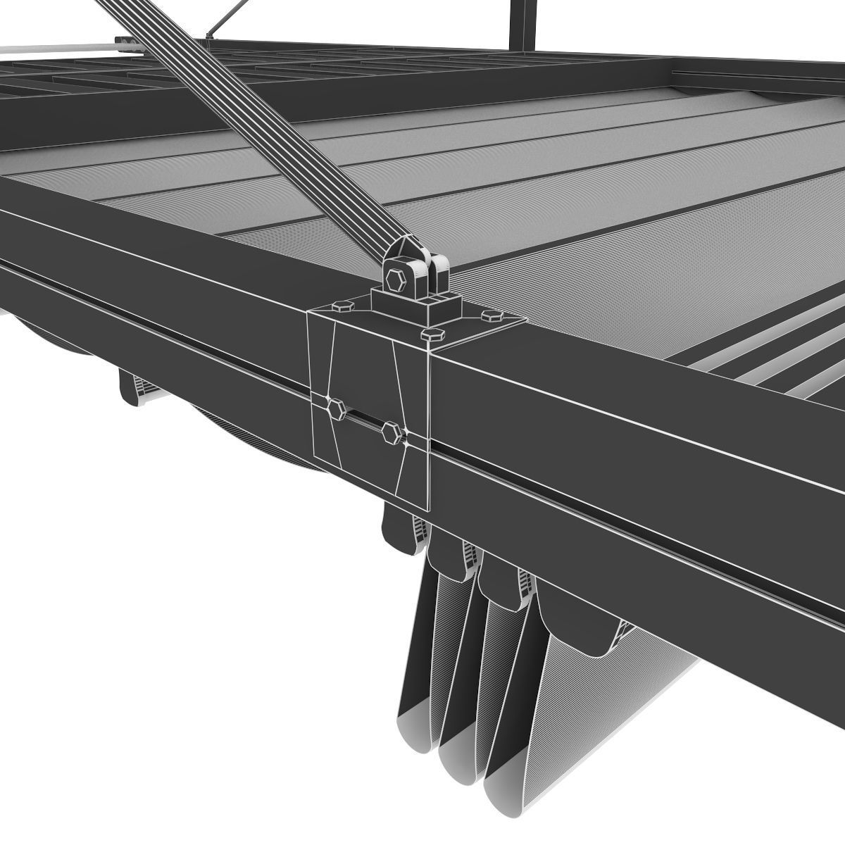 Motorized Pergola 1a Worn 3 3D model_38
