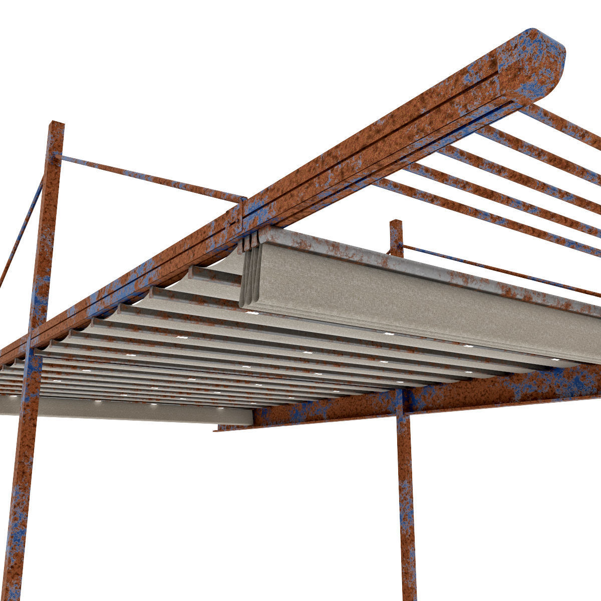 Motorized Pergola 1a Worn 3 3D model_27