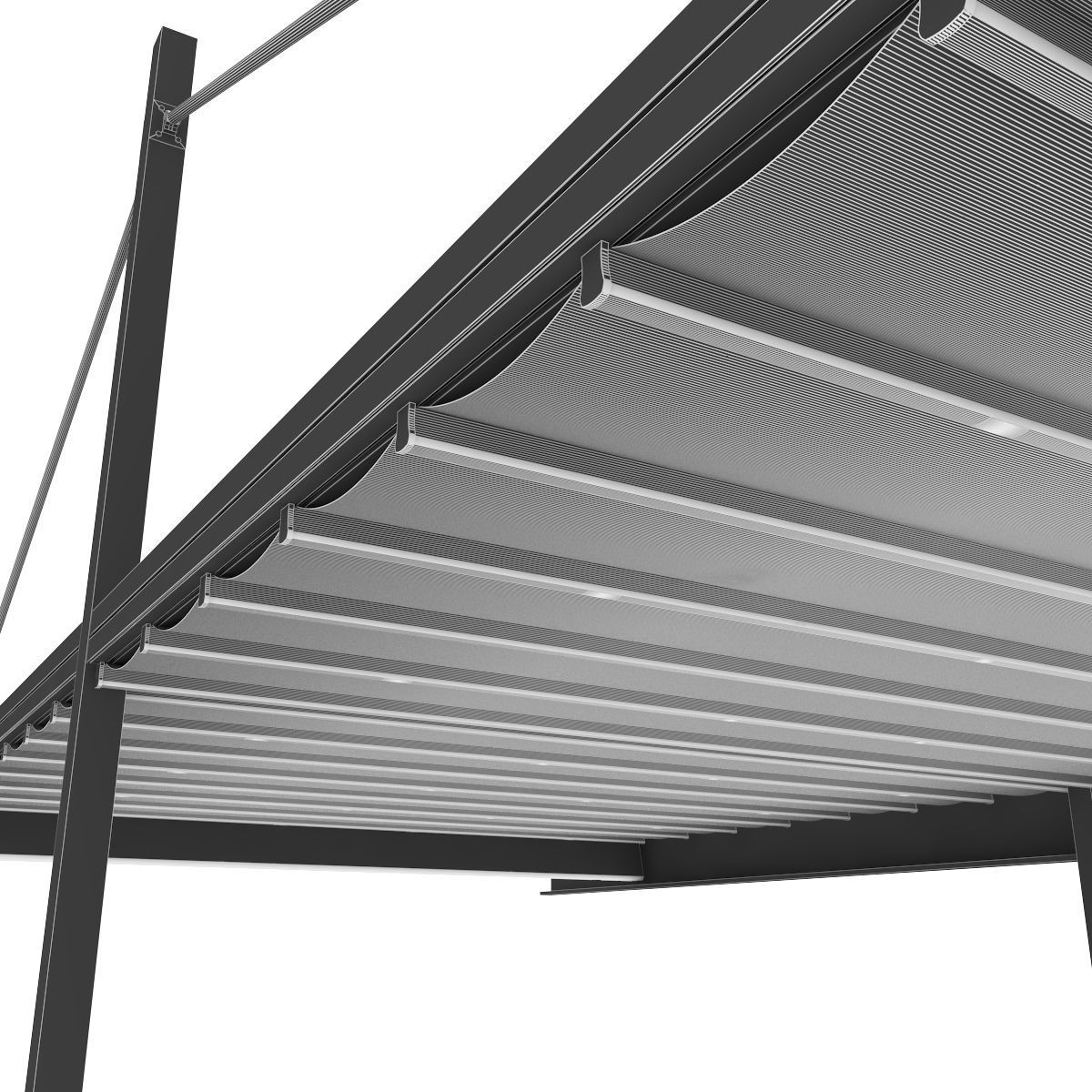 Motorized Pergola 1a Worn 3 3D model_17