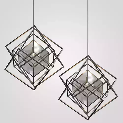 Cubist Small Chandelier Black