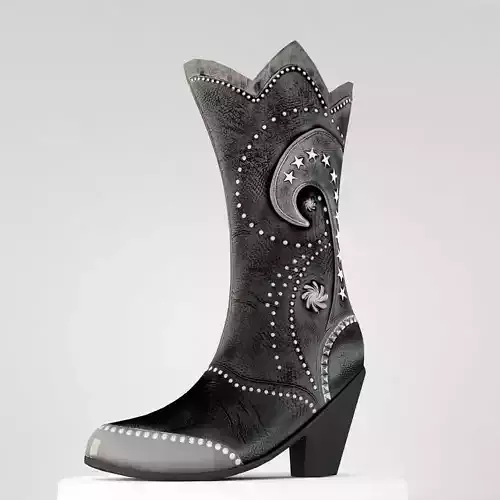 Boots cowboy boot with silver accents