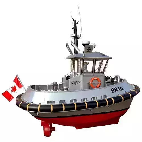 Ultra compact  tugboat  3D model