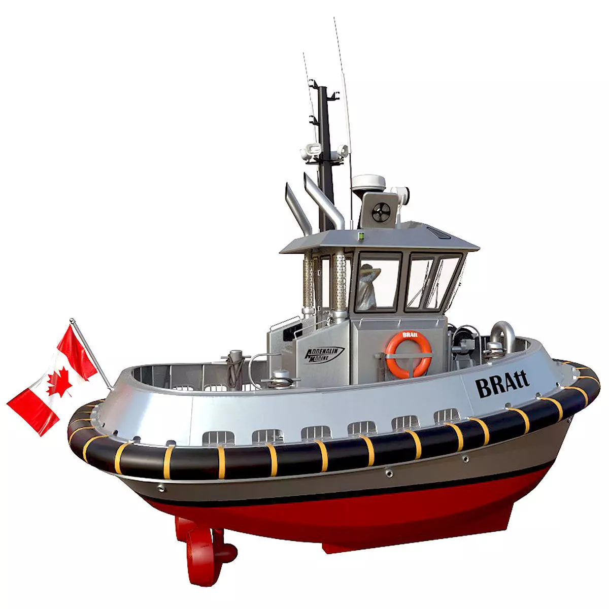 Ultra compact  tugboat  3D model_0