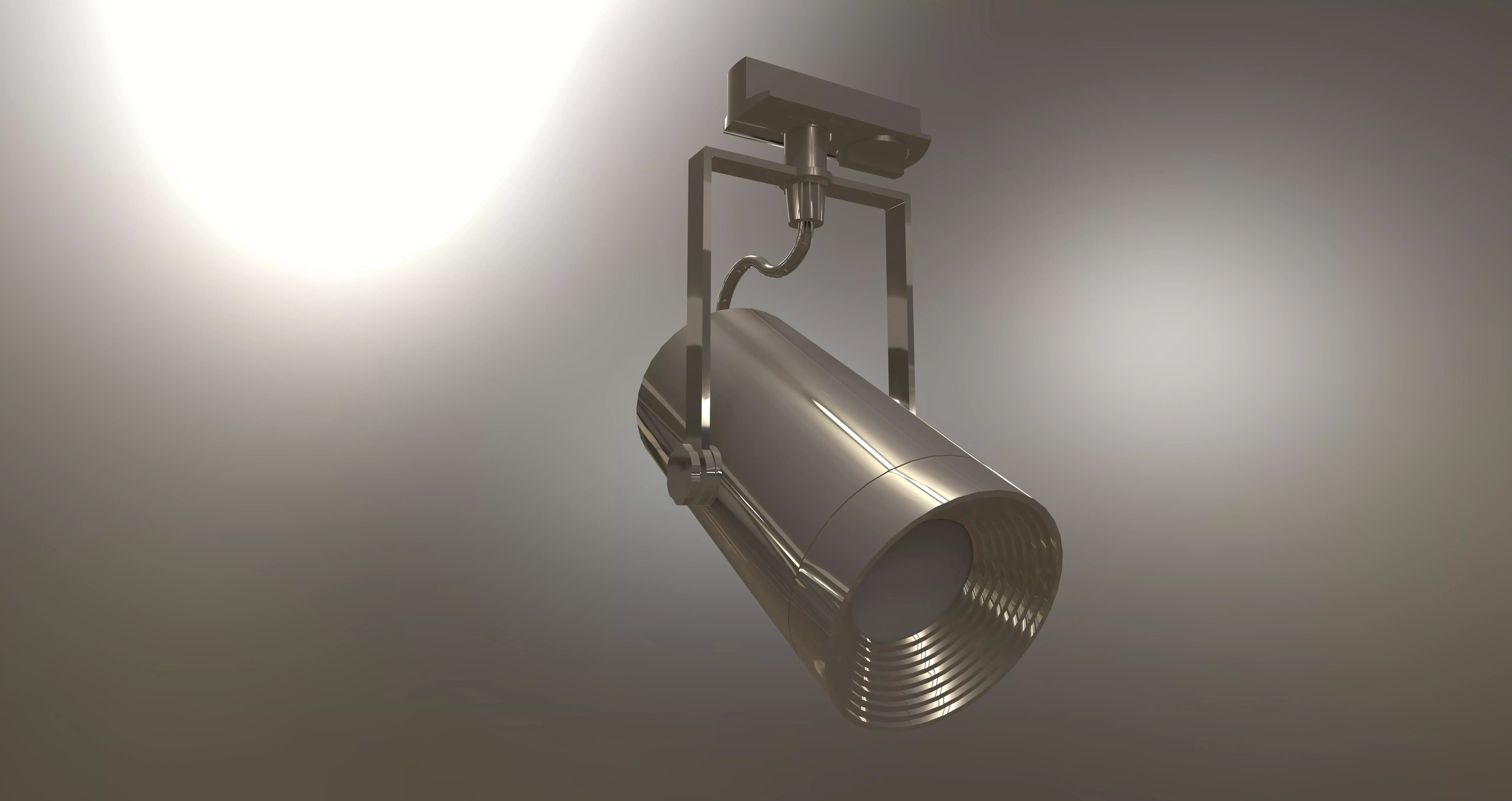 Euro Spot LED czarny 1f Light Fixture Free 3D model_0