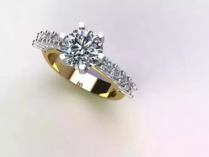 1ct solitaire 2-parts