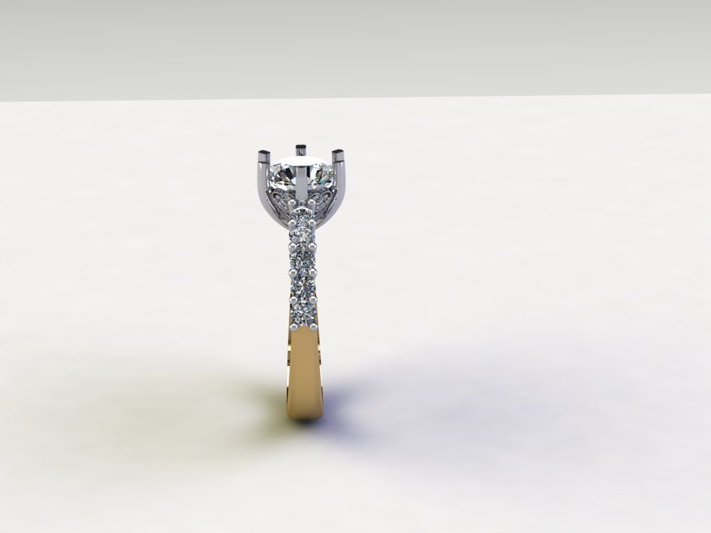 1ct solitaire 2-parts 3D print model_5