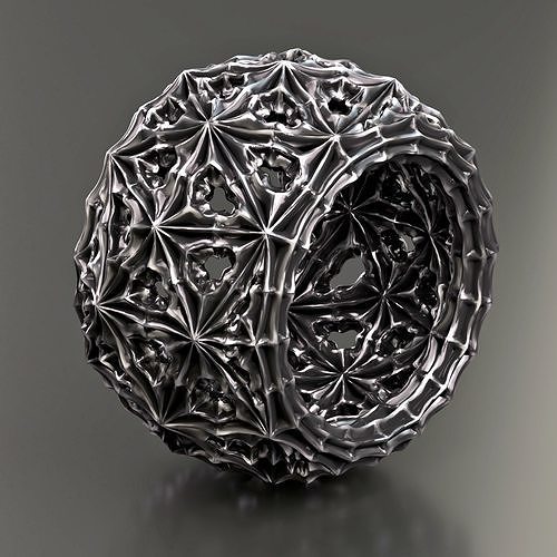 Gothic thistle ring  3D print model
