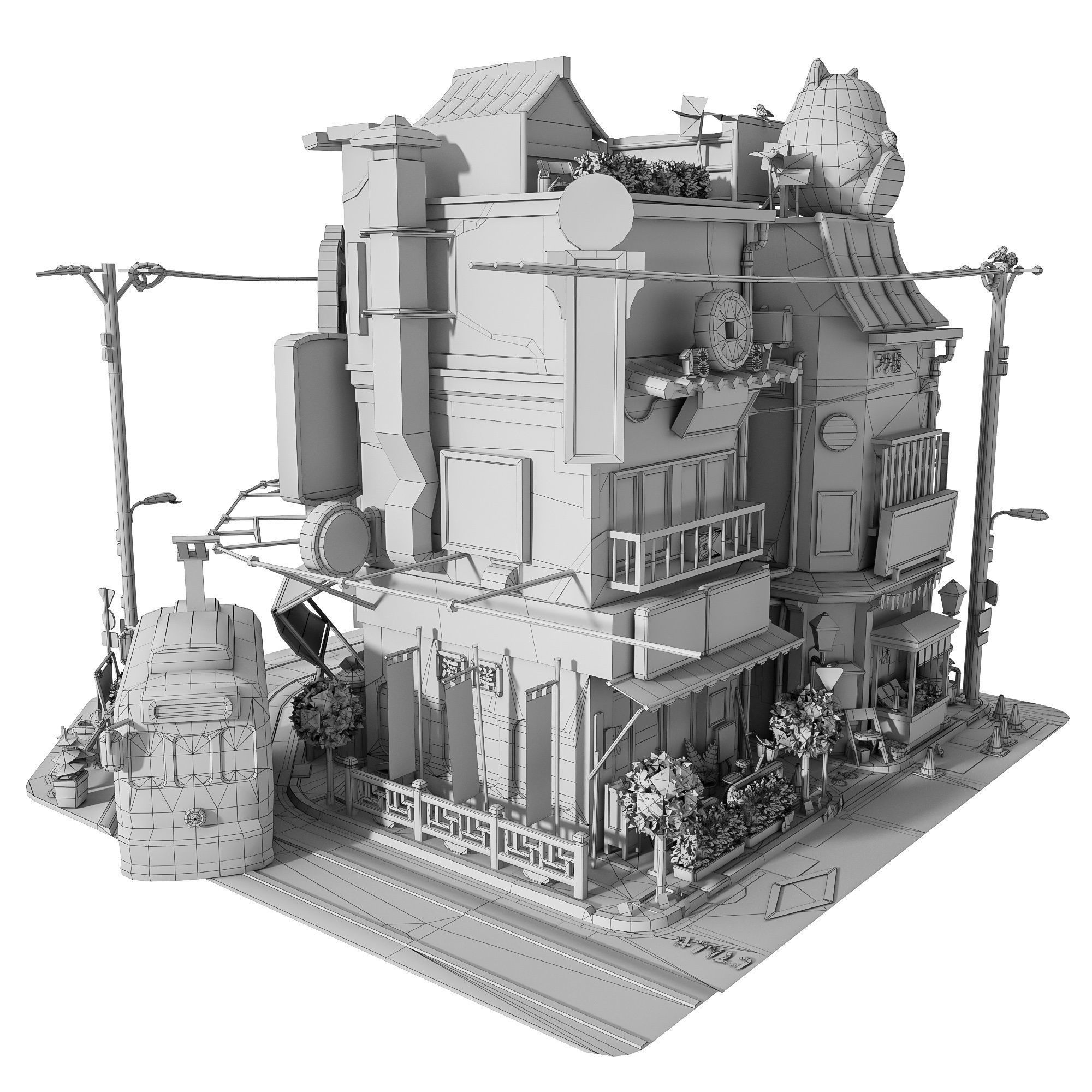 tokyo machi 3D model_1