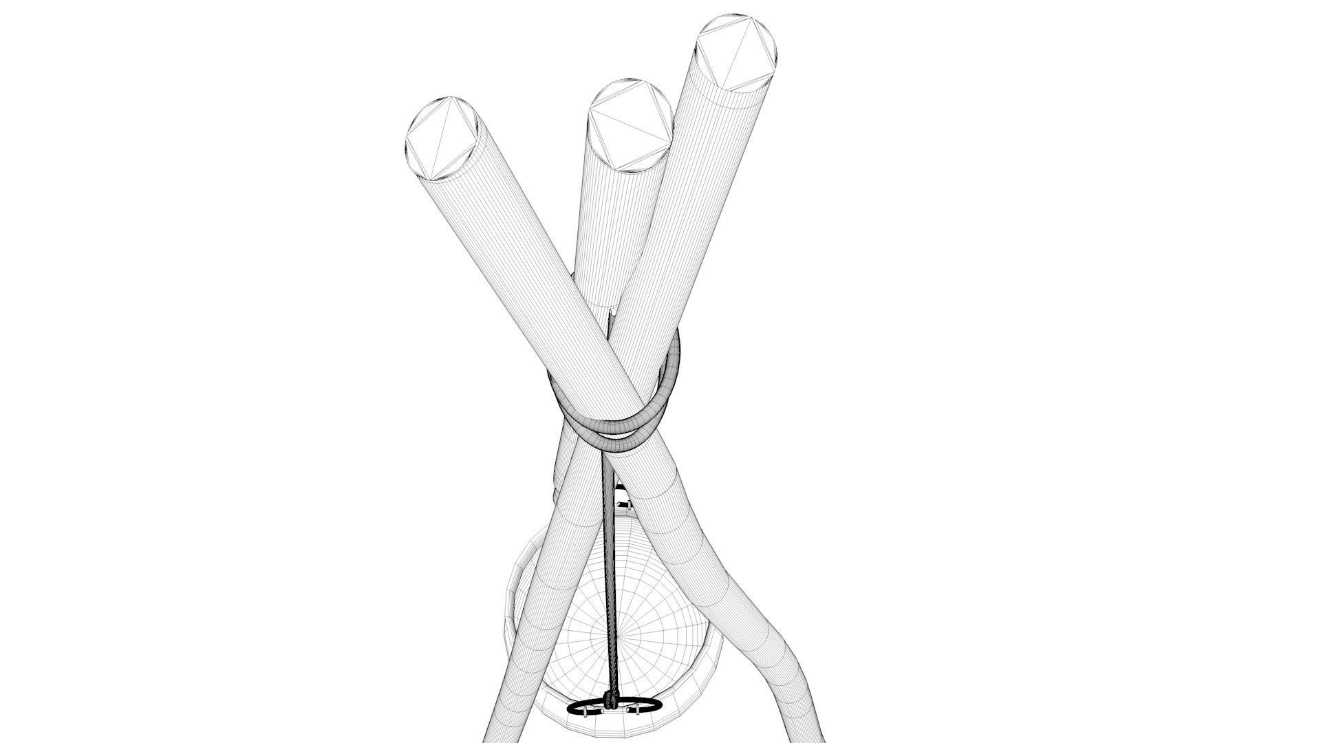 Medieval Cooking Camp Cauldron Pot 3D model_12