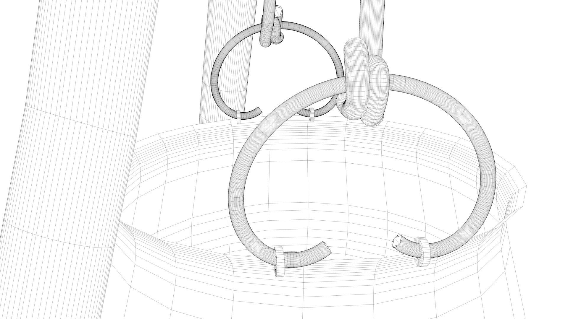 Medieval Cooking Camp Cauldron Pot 3D model_11