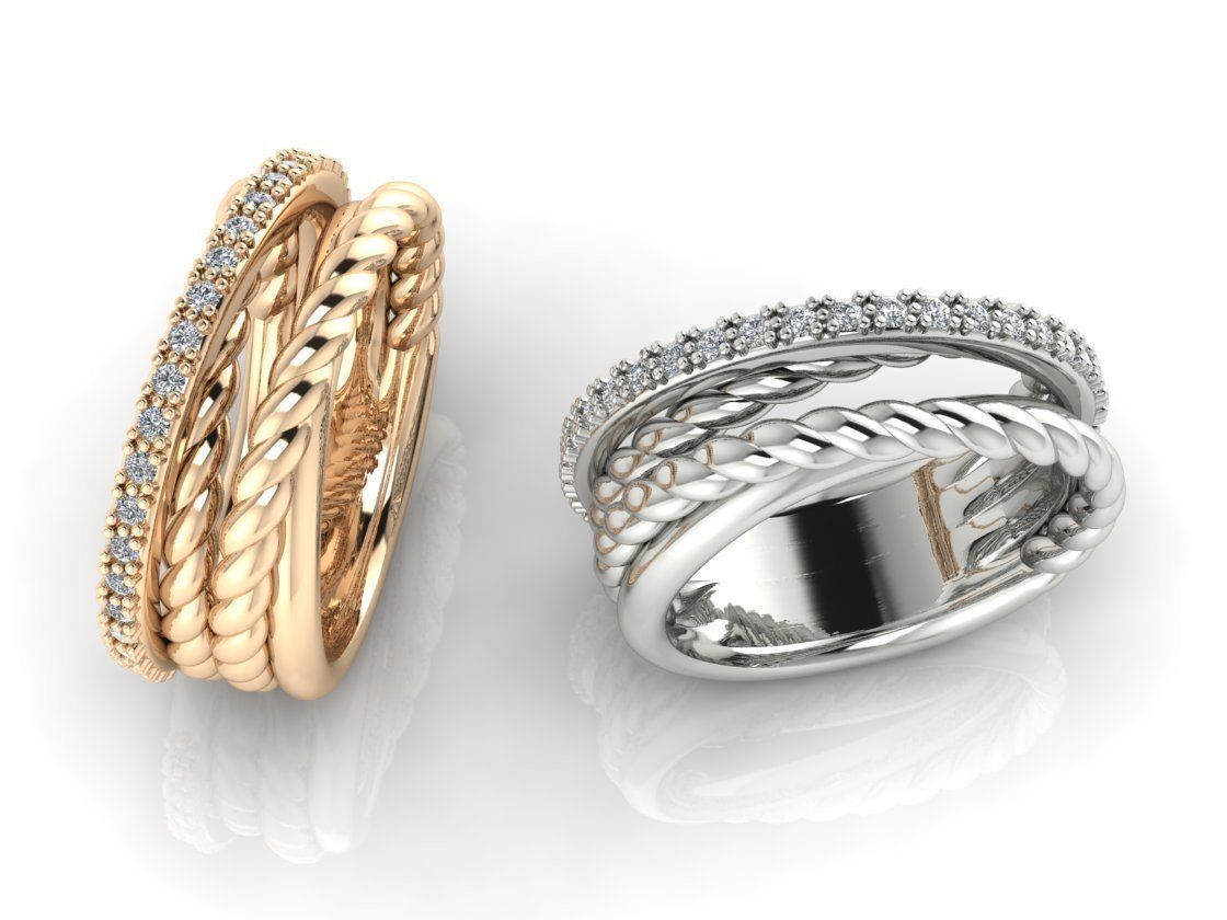 Collection 15 two gold stud earrings with diamonds _9