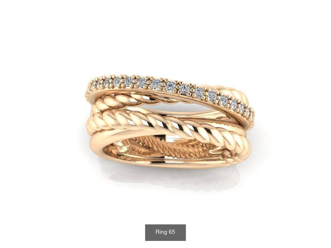 Collection 15 two gold stud earrings with diamonds _3
