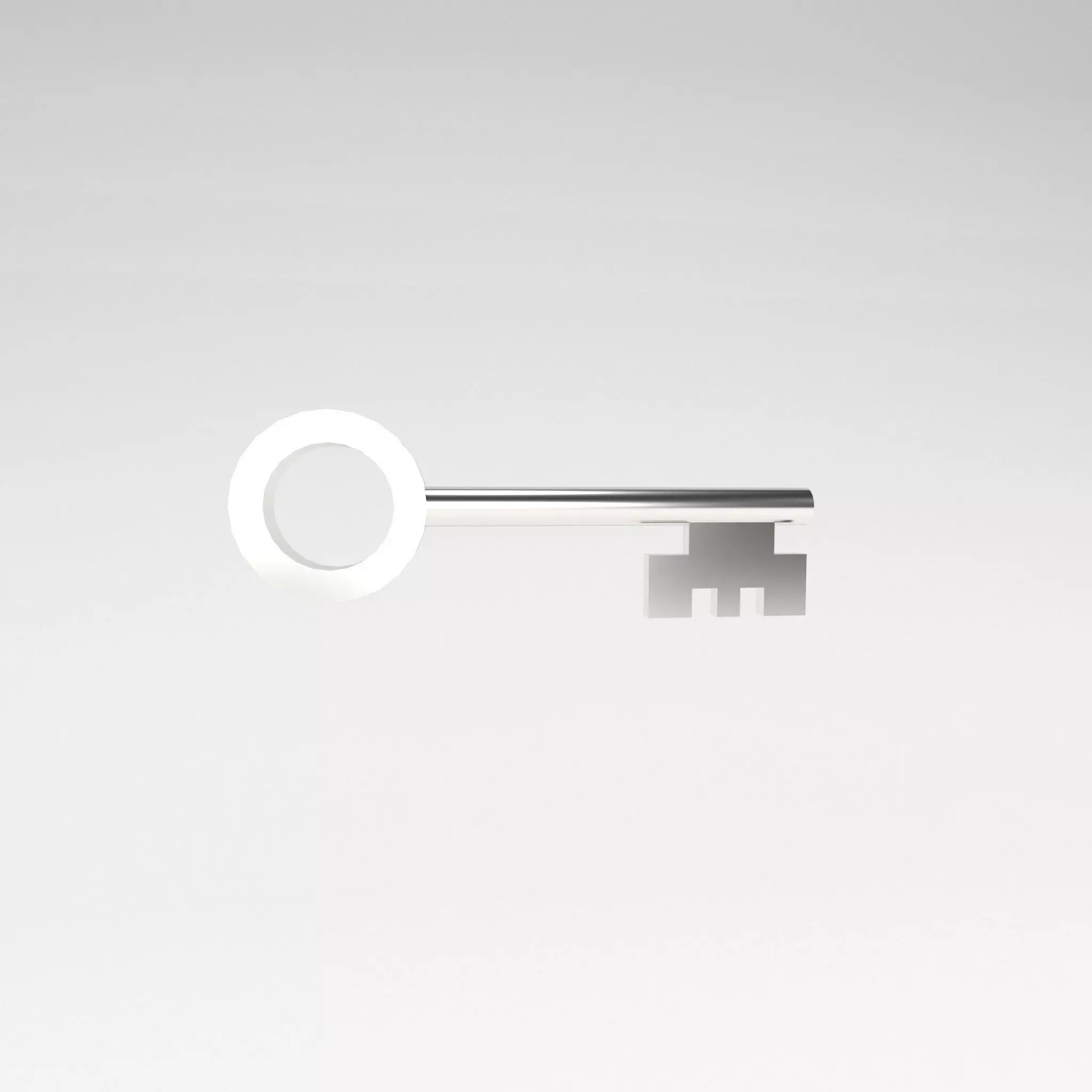 Cartoon Key v1 002 Low-poly 3D model_0