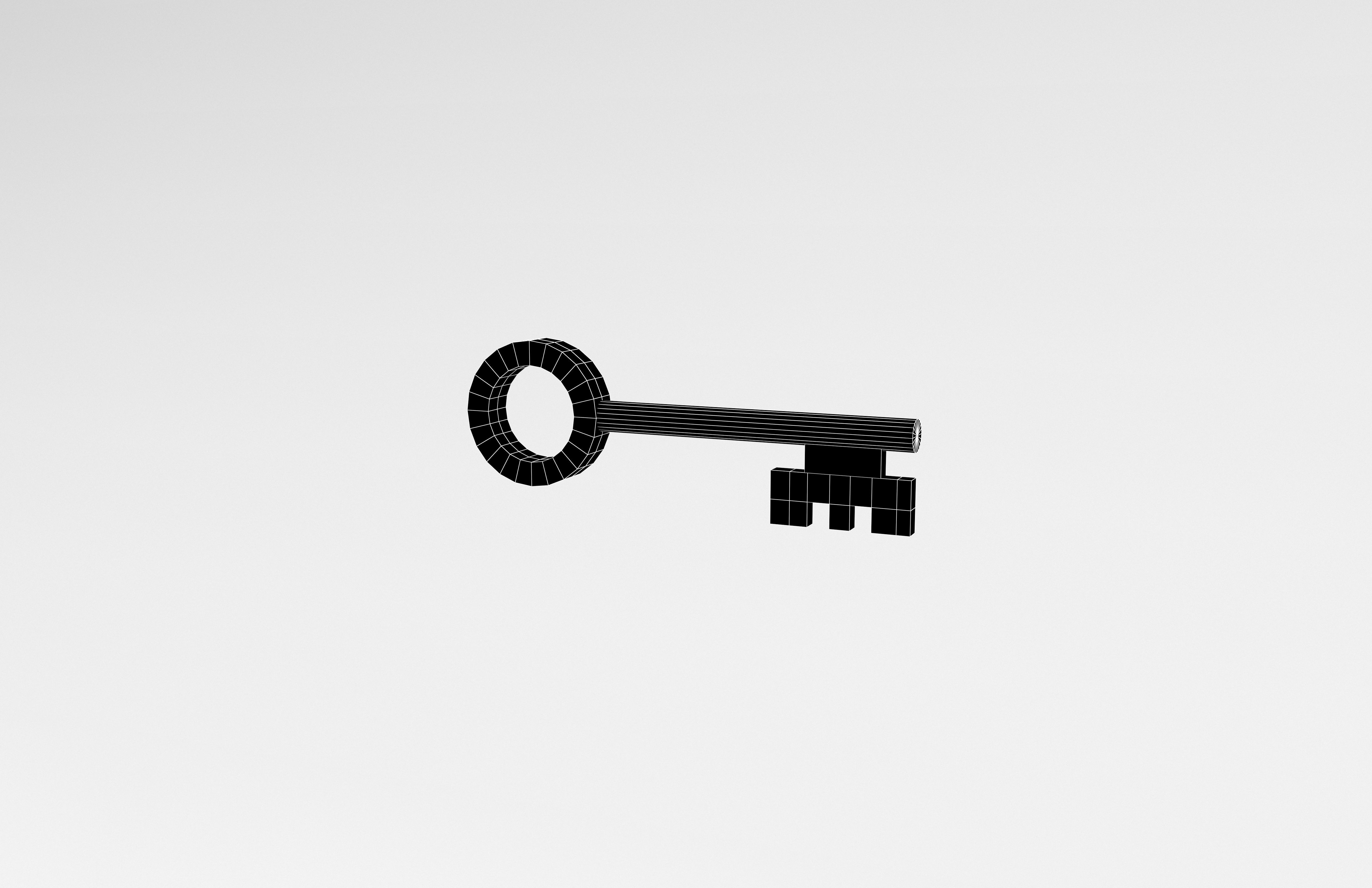 Cartoon Key v1 002 Low-poly 3D model_6