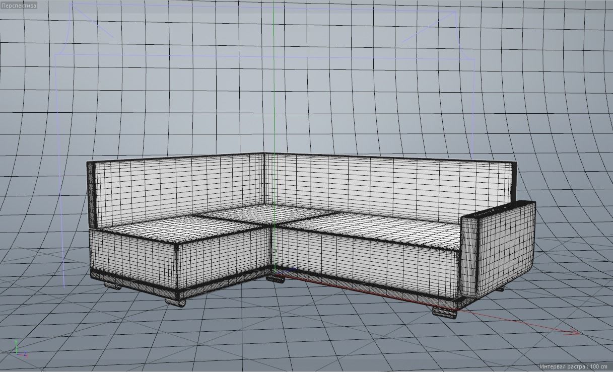 Sofa making on Cinema 4d -Octan render 3D model_3
