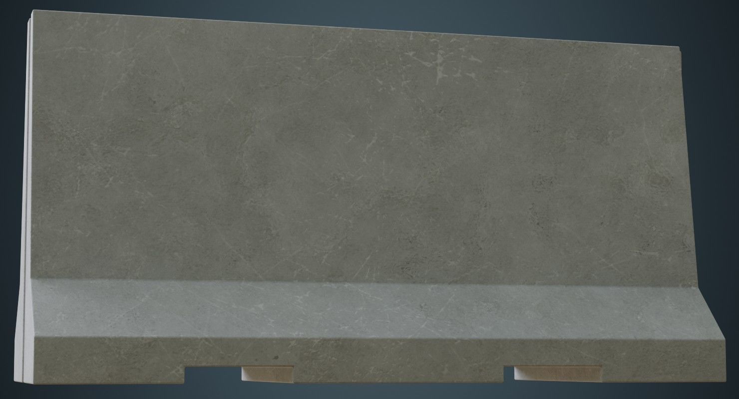 Concrete Barrier 3A Low-poly 3D model_3