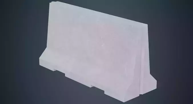 Concrete Barrier 3A Low-poly 3D model Concrete Barrier 3A Low-poly 3D model