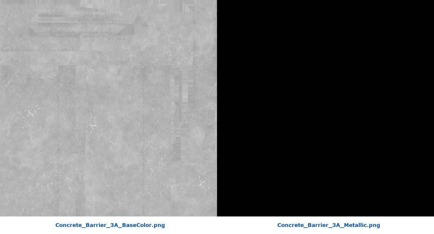 Concrete Barrier 3A Low-poly 3D model_7