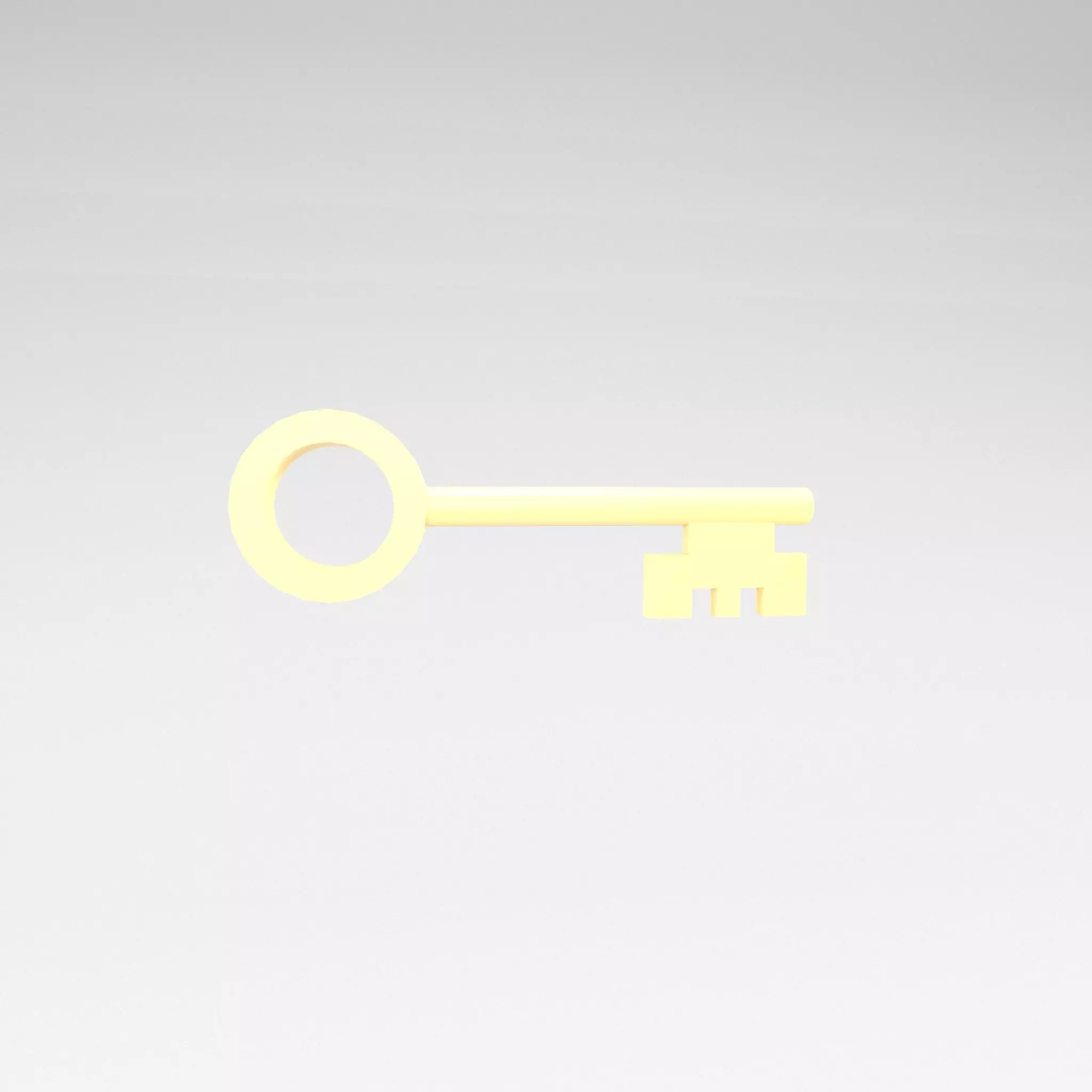 Cartoon Key v1 004 Low-poly 3D model_0
