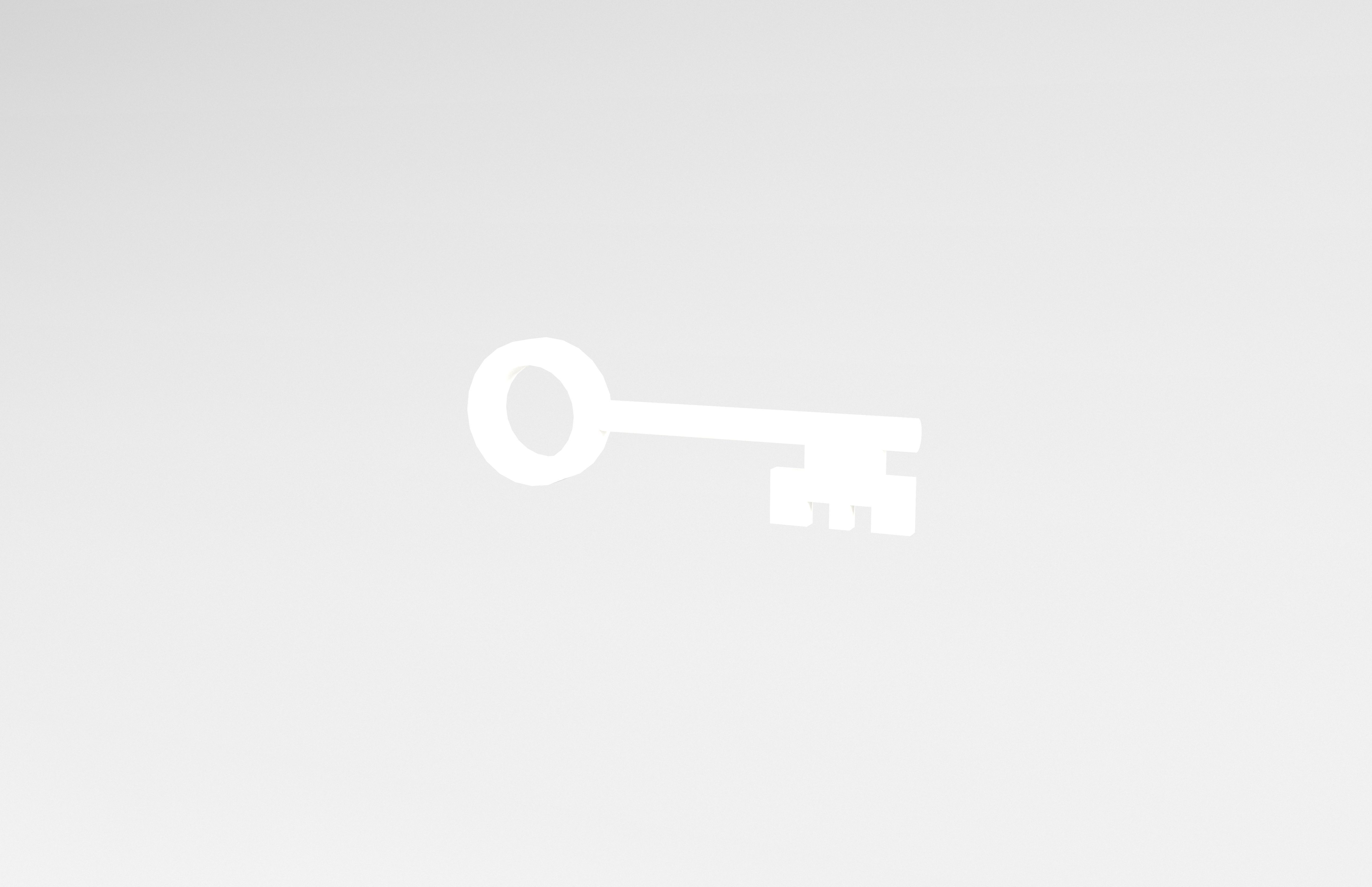 Cartoon Key v1 005 Low-poly 3D model_2