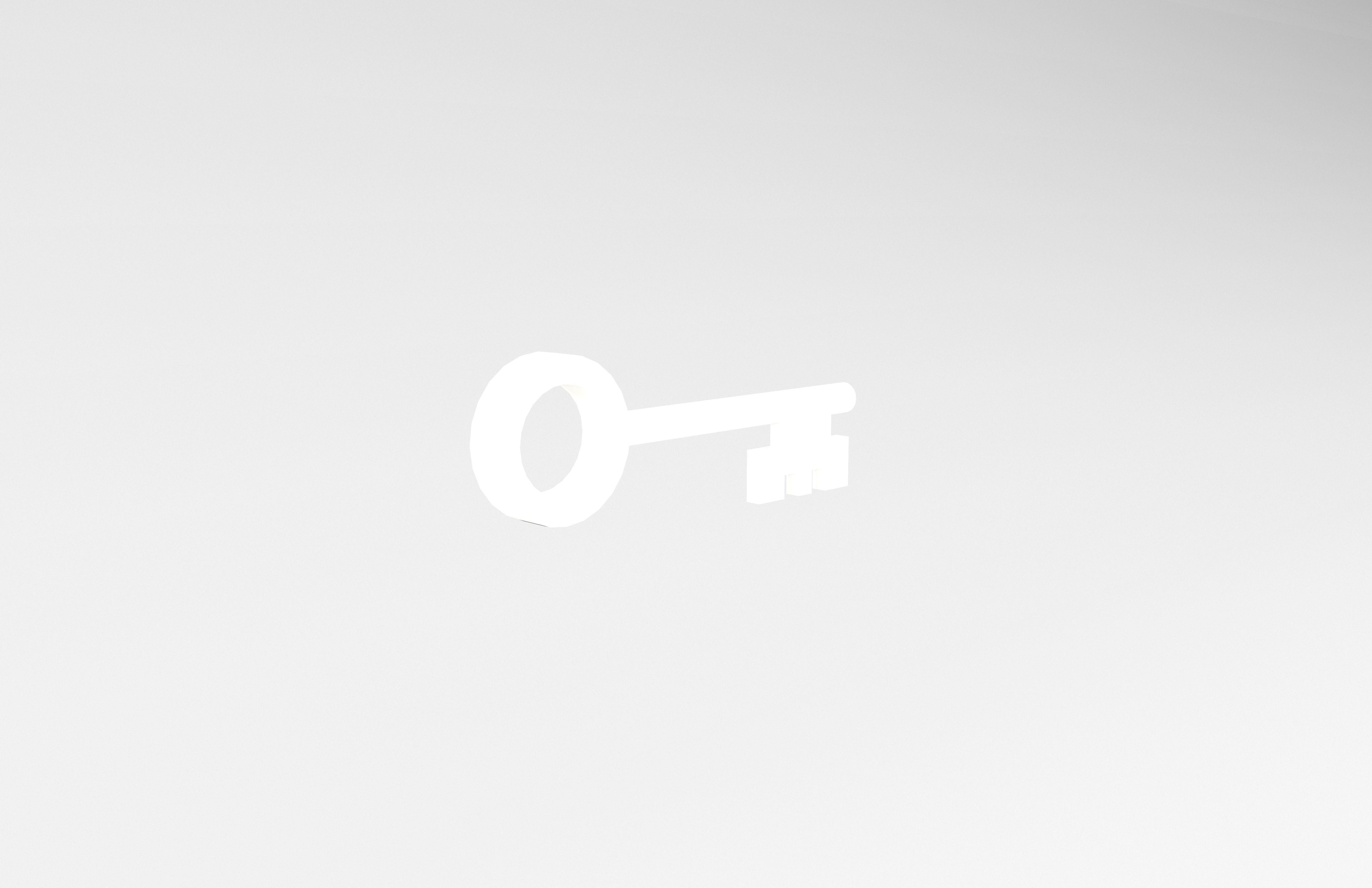 Cartoon Key v1 005 Low-poly 3D model_3